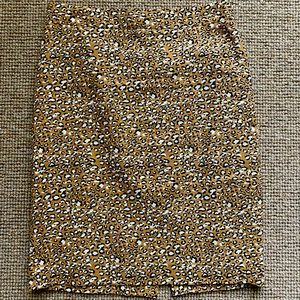 J Crew Factory Leopard Print Pencil Skirt